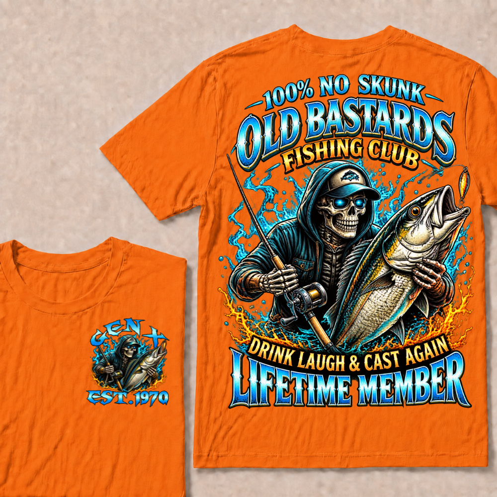 100% No Skunk Old Bastards Fishing Club Custom Year T-shirt