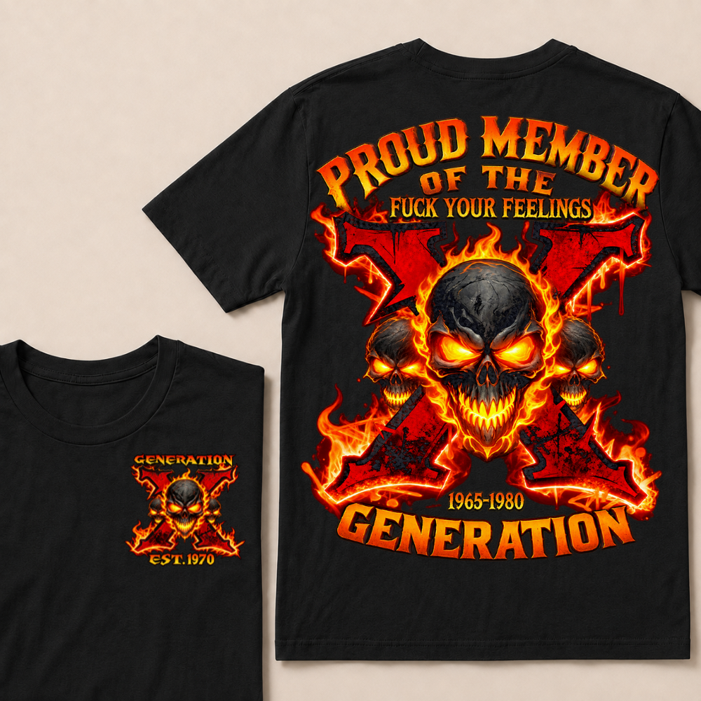 Proud Member Of The Fuck Your Feelings Gen X Custom Year T-shirt
