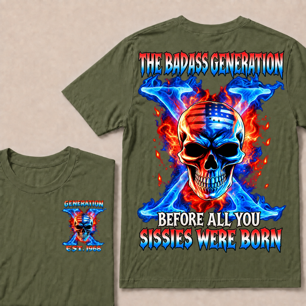 Gen X The Badass Generation Custom Year T-shirt