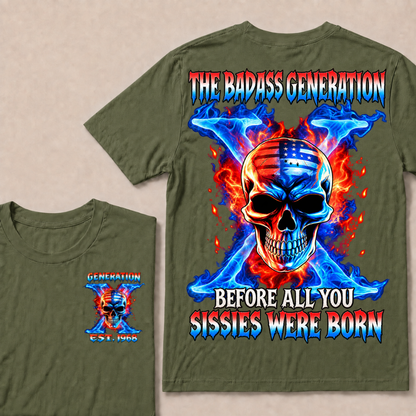 Gen X The Badass Generation Custom Year T-shirt