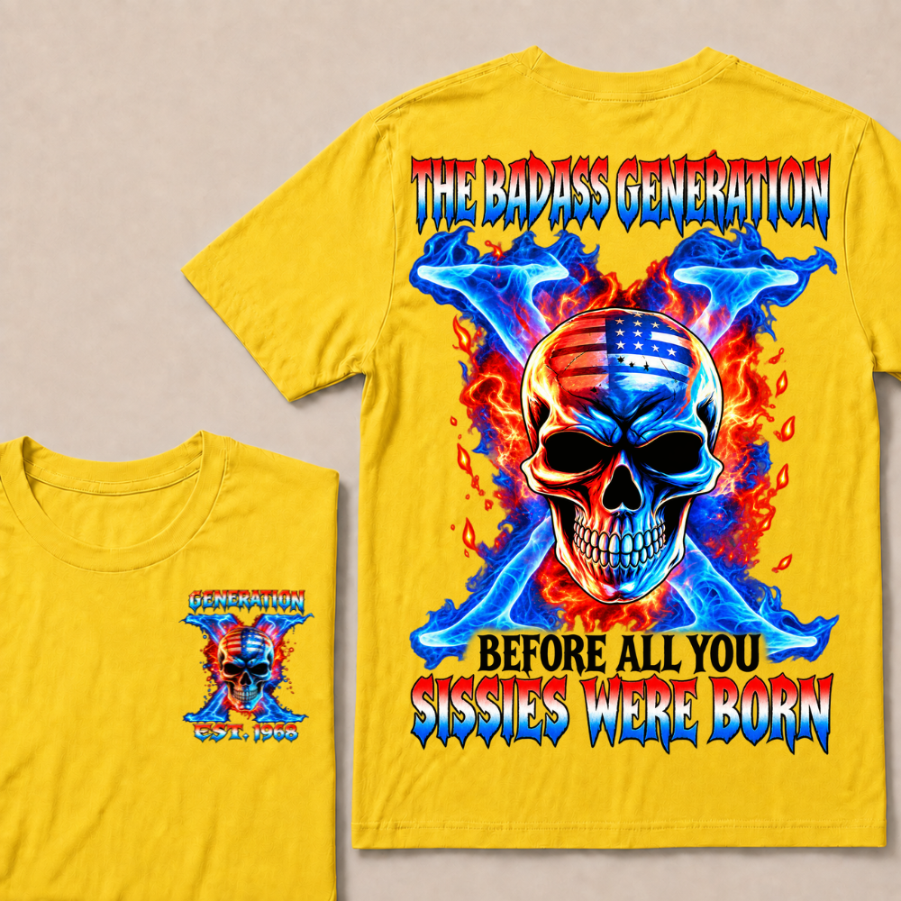Gen X The Badass Generation Custom Year T-shirt