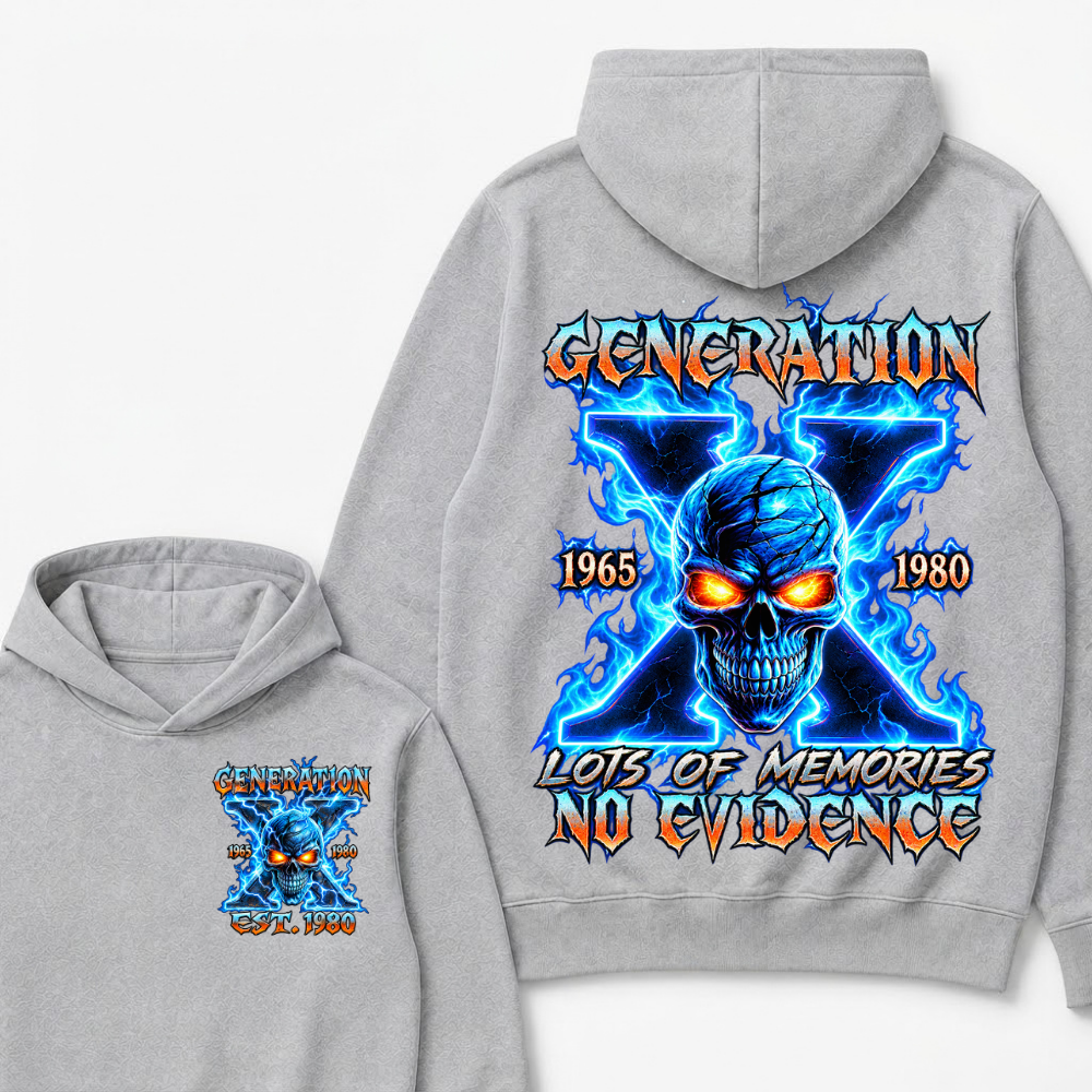Generation Lots Of Memories No Evidence Custom Year Gen X Hoodie