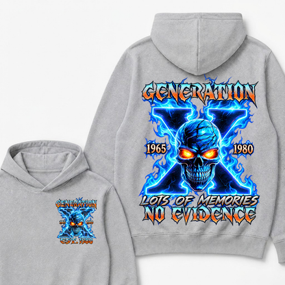 Generation Lots Of Memories No Evidence Custom Year Gen X Hoodie