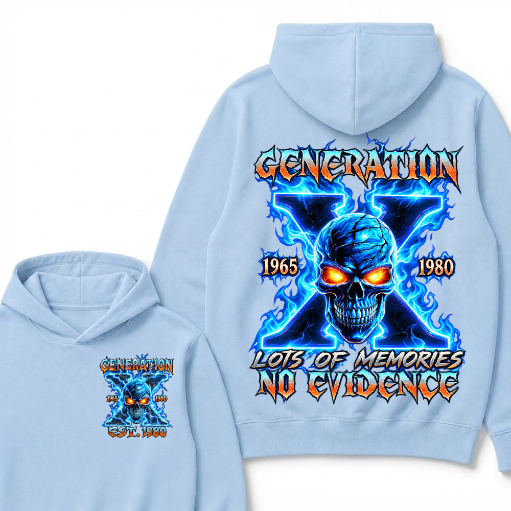 Generation Lots Of Memories No Evidence Custom Year Gen X Hoodie