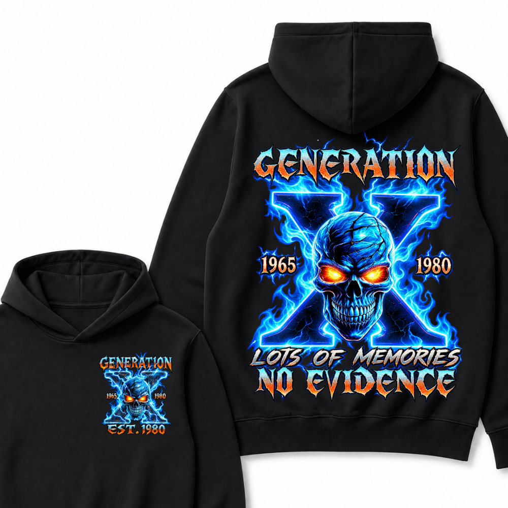 Generation Lots Of Memories No Evidence Custom Year Gen X Hoodie