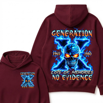 Generation Lots Of Memories No Evidence Custom Year Gen X Hoodie