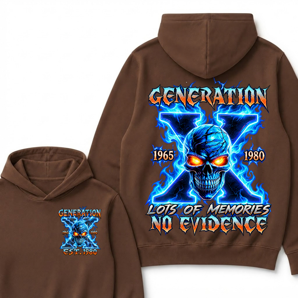 Generation Lots Of Memories No Evidence Custom Year Gen X Hoodie