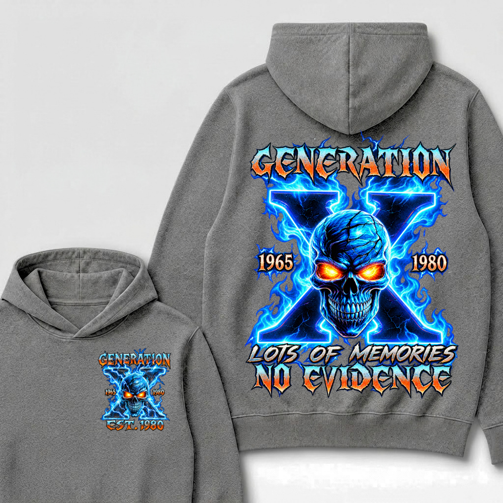 Generation Lots Of Memories No Evidence Custom Year Gen X Hoodie