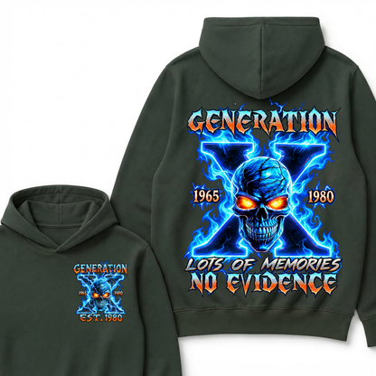 Generation Lots Of Memories No Evidence Custom Year Gen X Hoodie