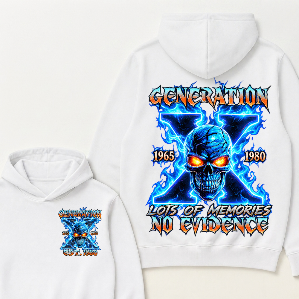 Generation Lots Of Memories No Evidence Custom Year Gen X Hoodie