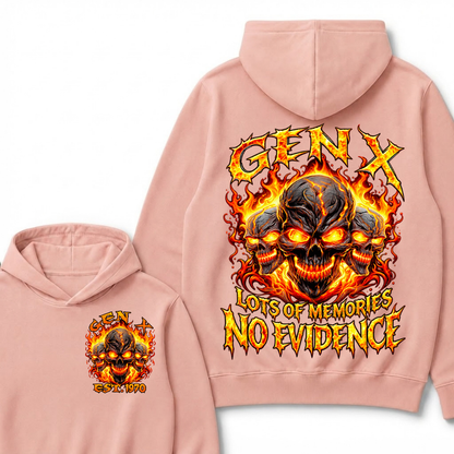 Gen X Lots Of Memories No Evidence Custom Year Skull Hoodie