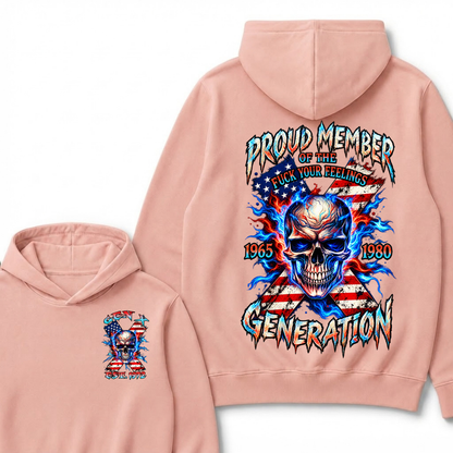 Gen X Proud Member Of The Fucking Your Feelings Custom Year Hoodie