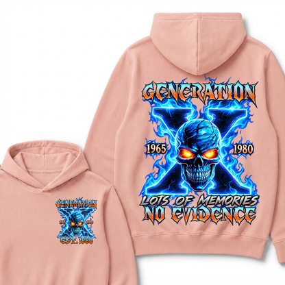 Generation Lots Of Memories No Evidence Custom Year Gen X Hoodie
