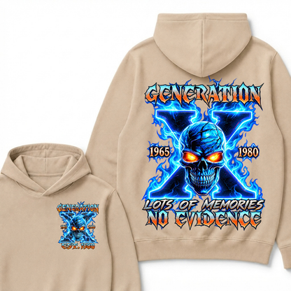 Generation Lots Of Memories No Evidence Custom Year Gen X Hoodie