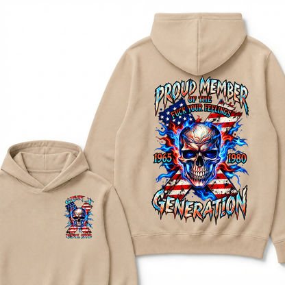 Gen X Proud Member Of The Fucking Your Feelings Custom Year Hoodie